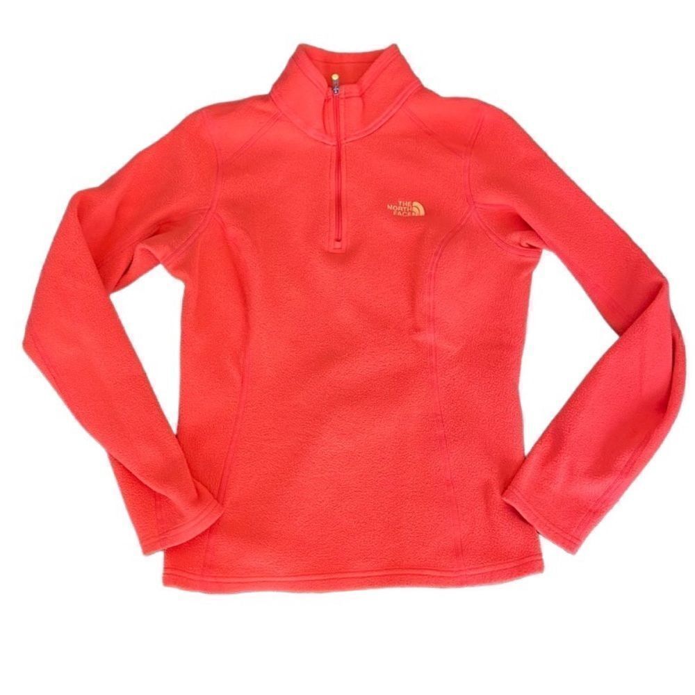 The North Face Quarter Zip Pullover Fleece Hot Pink XS